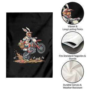 Easter Bunny Dirt Bike Rider Funny Motocross Rabbit Graphic Garden Flag Cool Off Road Racing Egg Hunt TS02 Print Your Wear