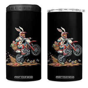Easter Bunny Dirt Bike Rider Funny Motocross Rabbit Graphic 4 in 1 Can Cooler Tumbler Cool Off Road Racing Egg Hunt TS02 One Size: 16 oz Black Print Your Wear