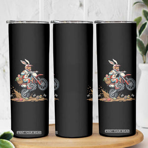 Easter Bunny Dirt Bike Rider Funny Motocross Rabbit Graphic Skinny Tumbler Cool Off Road Racing Egg Hunt TS02 Print Your Wear