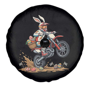 Easter Bunny Dirt Bike Rider Funny Motocross Rabbit Graphic Spare Tire Cover Cool Off Road Racing Egg Hunt TS02 Print Your Wear
