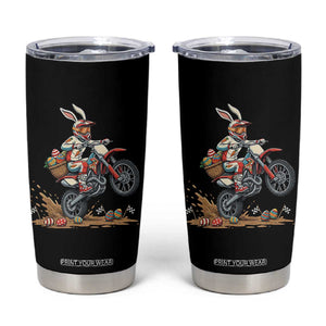 Easter Bunny Dirt Bike Rider Funny Motocross Rabbit Graphic Tumbler Cup Cool Off Road Racing Egg Hunt TS02 Black Print Your Wear