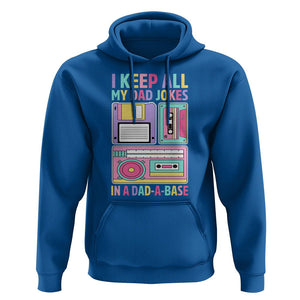 Funny Dad Joke Hoodie I Keep All My Dad Jokes In A Dad A Base Retro Father's Day TS02 Royal Blue Print Your Wear
