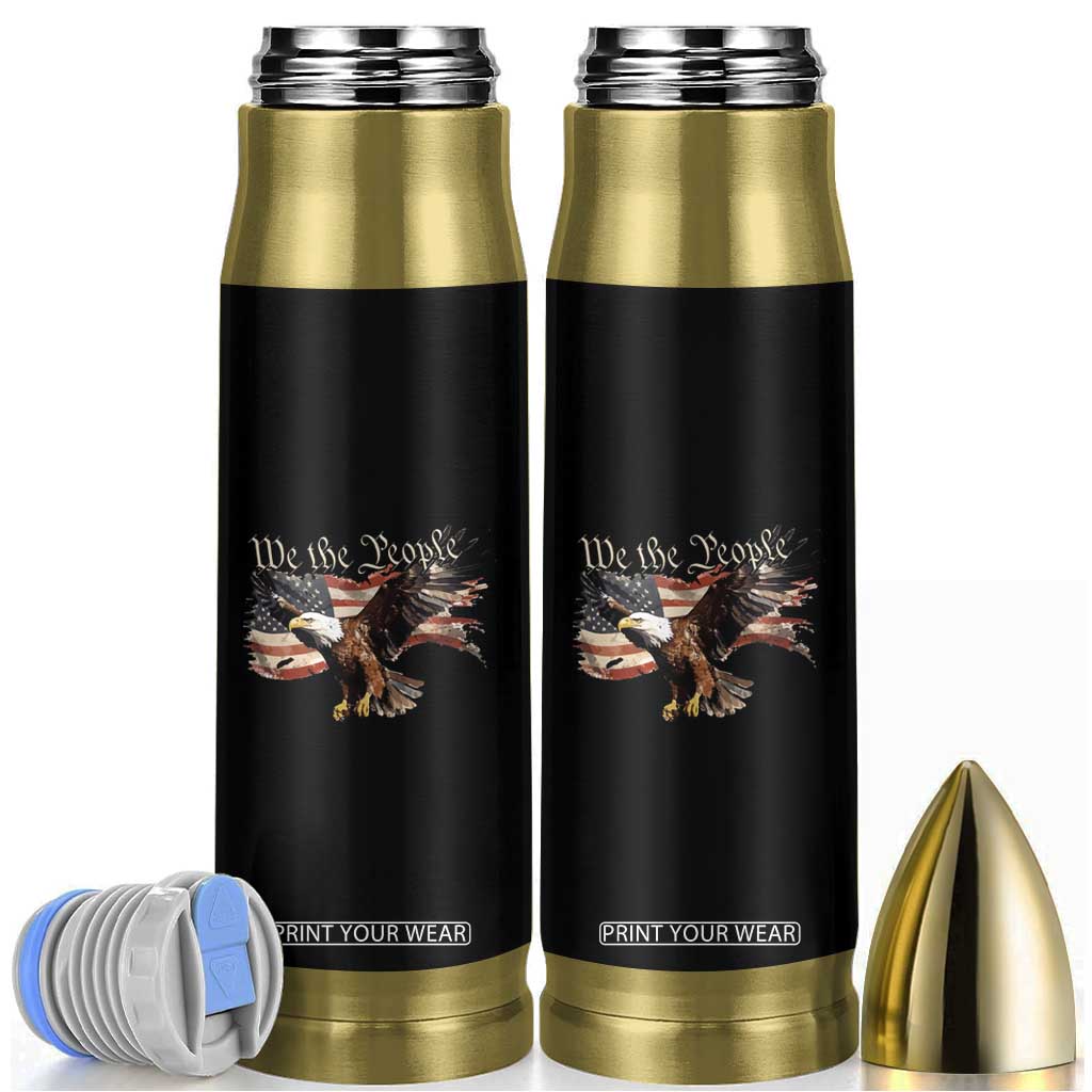 Patriotic American Eagle Bullet Tumbler We The People US Flag Freedom Tour 4th of July TS02 Black Print Your Wear