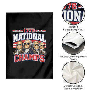 1776 National Champs Founding Fathers Graphic Garden Flag Funny George Washington and Presidents Sunglasses Sports Style Patriotic TS02 Print Your Wear