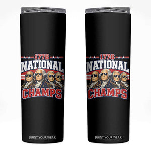 1776 National Champs Founding Fathers Graphic Skinny Tumbler Funny George Washington and Presidents Sunglasses Sports Style Patriotic TS02 Black Print Your Wear