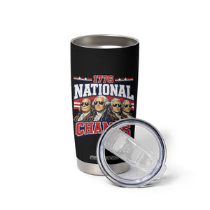 1776 National Champs Founding Fathers Graphic Tumbler Cup Funny George Washington and Presidents Sunglasses Sports Style Patriotic TS02 Print Your Wear