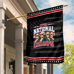 1776 National Champs Founding Fathers Graphic Patriotic Garden Flag Funny George Washington and Presidents Sunglasses Sports Style