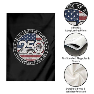 United States of America 250th Anniversary Vintage Seal Garden Flag Distressed American Flag 1776 to 2026 Semiquincentennial Patriotic TS02 Print Your Wear