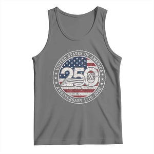 United States of America 250th Anniversary Vintage Seal Tank Top Distressed American Flag 1776 to 2026 Semiquincentennial Patriotic TS02 Black Heather Print Your Wear