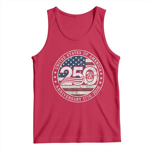 United States of America 250th Anniversary Vintage Seal Tank Top Distressed American Flag 1776 to 2026 Semiquincentennial Patriotic TS02 Red Print Your Wear