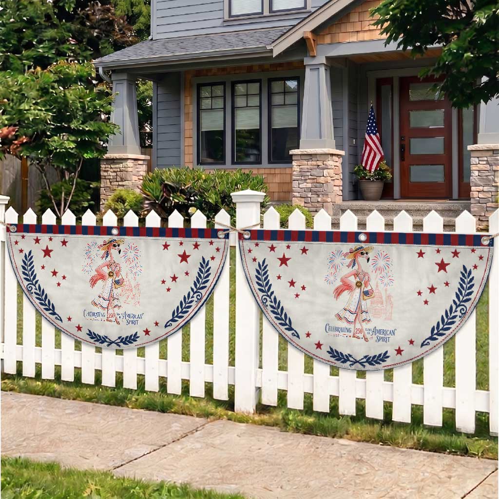 Celebrating 250 Years of American Spirit Flamingo Patriotic Fan Flag Cute Tropical Bird Summer Landmarks Fireworks