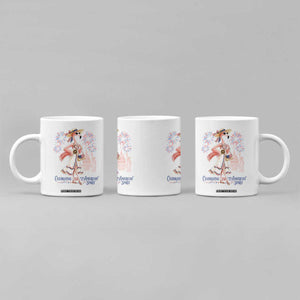 Celebrating 250 Years of American Spirit Flamingo Coffee Mug Cute Patriotic Tropical Bird Summer Landmarks Fireworks TS02 Print Your Wear