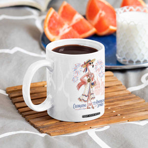 Celebrating 250 Years of American Spirit Flamingo Coffee Mug Cute Patriotic Tropical Bird Summer Landmarks Fireworks TS02 Print Your Wear