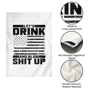 Patriotic 4th of July Fireworks Funny Drinking Party Garden Flag Let's Drink And Blow Shit Up Gag Gift