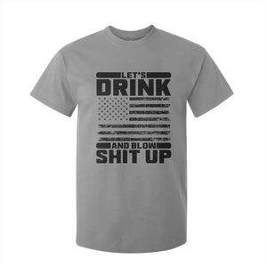Patriotic 4th of July Fireworks Funny Drinking Party T Shirt For Kid Let's Drink And Blow Shit Up Gag Gift