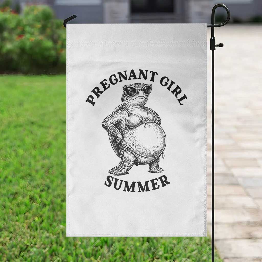 Funny Pregnant Girl Summer Turtle Garden Flag Cute Stipple Maternity Bikini Sea Turtle Beach