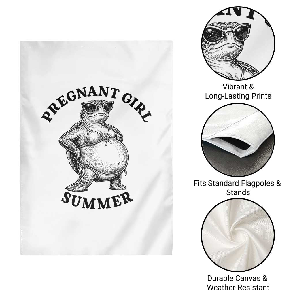 Funny Pregnant Girl Summer Turtle Garden Flag Cute Stipple Maternity Bikini Sea Turtle Beach