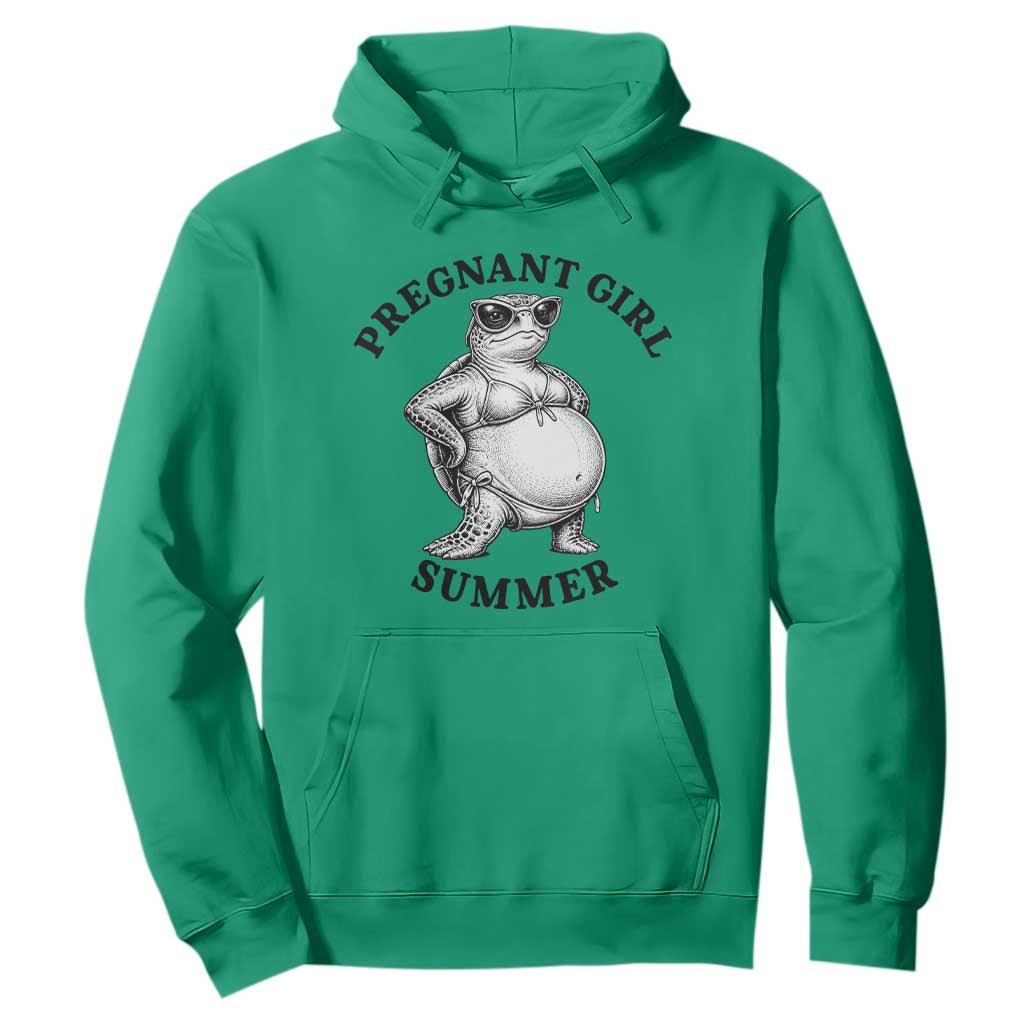 Funny Pregnant Girl Summer Turtle Hoodie Cute Stipple Maternity Bikini Sea Turtle Beach