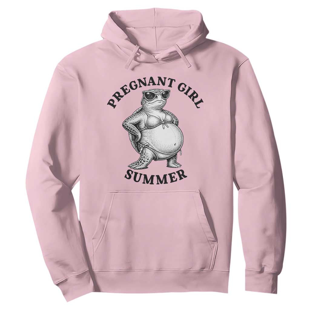 Funny Pregnant Girl Summer Turtle Hoodie Cute Stipple Maternity Bikini Sea Turtle Beach