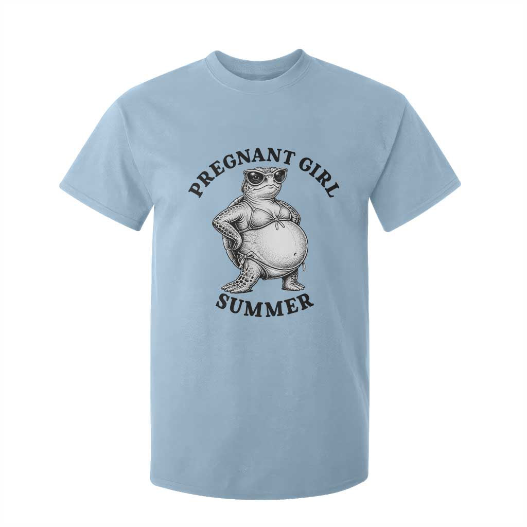Funny Pregnant Girl Summer Turtle T Shirt For Kid Cute Stipple Maternity Bikini Sea Turtle Beach