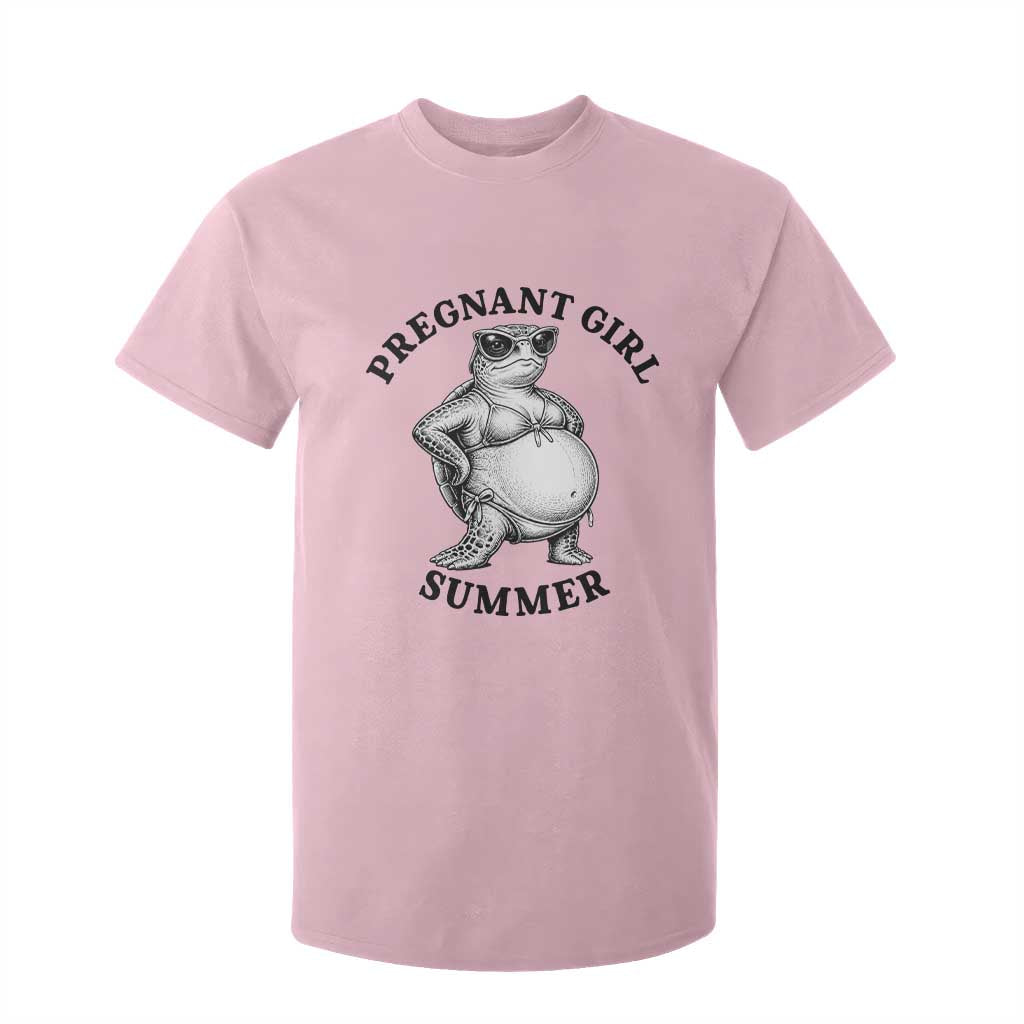 Funny Pregnant Girl Summer Turtle T Shirt For Kid Cute Stipple Maternity Bikini Sea Turtle Beach