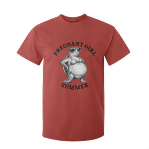 Funny Pregnant Girl Summer Turtle T Shirt For Kid Cute Stipple Maternity Bikini Sea Turtle Beach