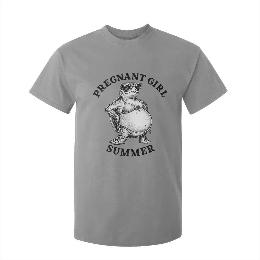 Funny Pregnant Girl Summer Turtle T Shirt For Kid Cute Stipple Maternity Bikini Sea Turtle Beach