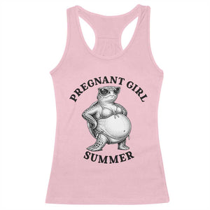 Funny Pregnant Girl Summer Turtle Racerback Tank Top Cute Stipple Maternity Bikini Sea Turtle Beach