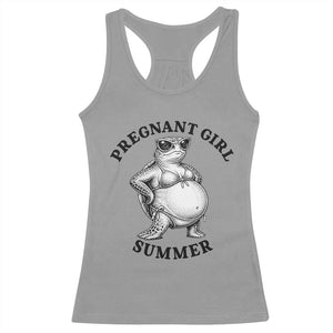 Funny Pregnant Girl Summer Turtle Racerback Tank Top Cute Stipple Maternity Bikini Sea Turtle Beach