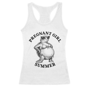Funny Pregnant Girl Summer Turtle Racerback Tank Top Cute Stipple Maternity Bikini Sea Turtle Beach