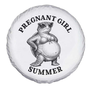 Funny Pregnant Girl Summer Turtle Spare Tire Cover Cute Stipple Maternity Bikini Sea Turtle Beach