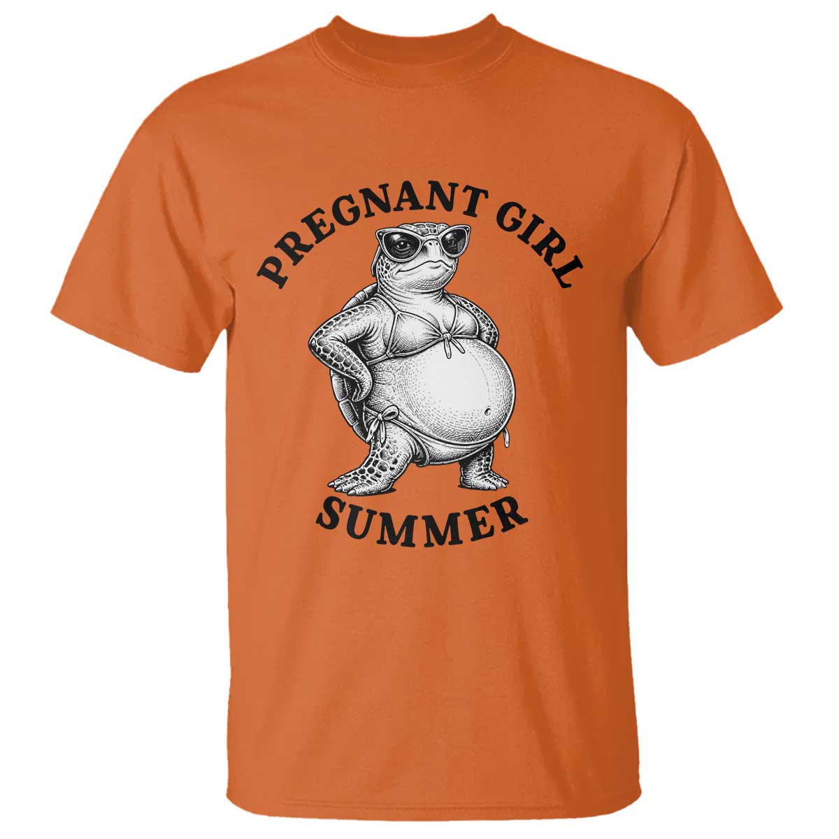 Funny Pregnant Girl Summer Turtle T Shirt Cute Stipple Maternity Bikini Sea Turtle Beach