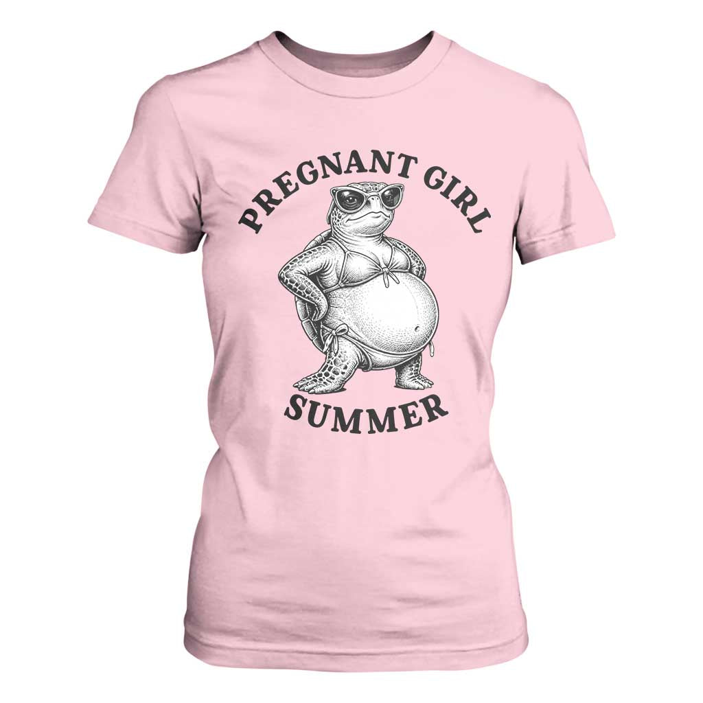 Funny Pregnant Girl Summer Turtle T Shirt For Women Cute Stipple Maternity Bikini Sea Turtle Beach