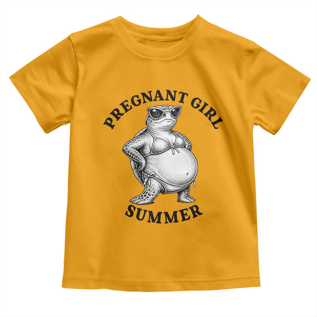 Funny Pregnant Girl Summer Turtle Toddler T Shirt Cute Stipple Maternity Bikini Sea Turtle Beach