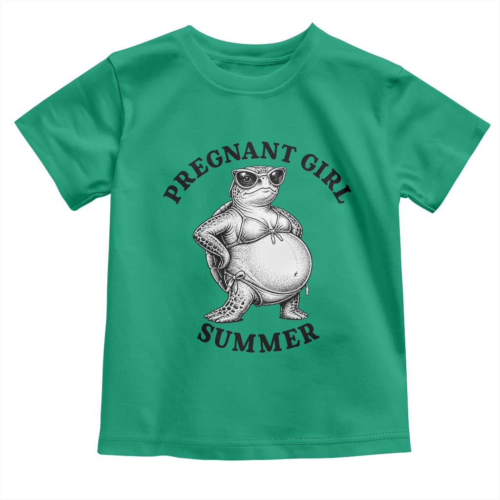 Funny Pregnant Girl Summer Turtle Toddler T Shirt Cute Stipple Maternity Bikini Sea Turtle Beach