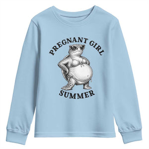 Funny Pregnant Girl Summer Turtle Youth Sweatshirt Cute Stipple Maternity Bikini Sea Turtle Beach