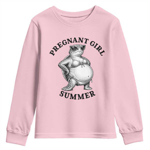 Funny Pregnant Girl Summer Turtle Youth Sweatshirt Cute Stipple Maternity Bikini Sea Turtle Beach