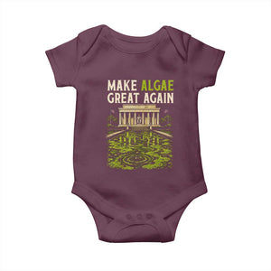 Make Algae Great Again Lincoln Memorial Reflecting Pool Graphic Baby Onesie Funny Washington DC Viral Swamp Meme