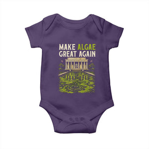 Make Algae Great Again Lincoln Memorial Reflecting Pool Graphic Baby Onesie Funny Washington DC Viral Swamp Meme