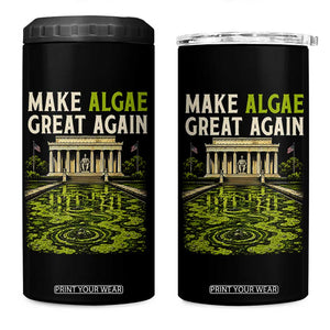 Make Algae Great Again Lincoln Memorial Reflecting Pool Graphic 4 in 1 Can Cooler Tumbler Funny Washington DC Viral Swamp Meme