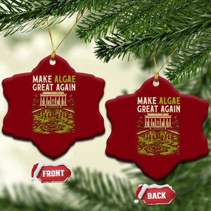 Make Algae Great Again Lincoln Memorial Reflecting Pool Graphic Ceramic Ornament Funny Washington DC Viral Swamp Meme