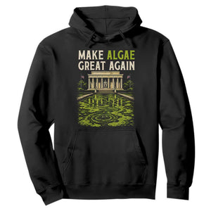 Make Algae Great Again Lincoln Memorial Reflecting Pool Graphic Hoodie Funny Washington DC Viral Swamp Meme