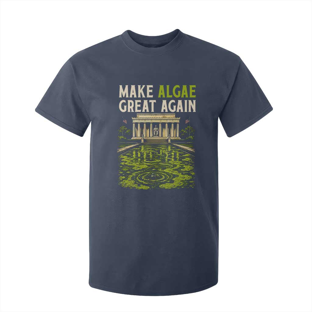 Make Algae Great Again Lincoln Memorial Reflecting Pool Graphic T Shirt For Kid Funny Washington DC Viral Swamp Meme