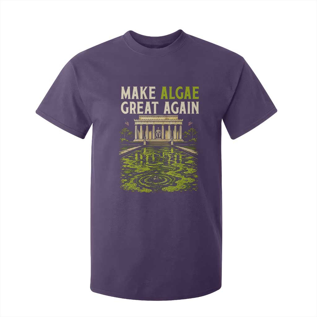 Make Algae Great Again Lincoln Memorial Reflecting Pool Graphic T Shirt For Kid Funny Washington DC Viral Swamp Meme