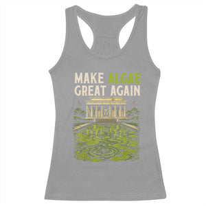 Make Algae Great Again Lincoln Memorial Reflecting Pool Graphic Racerback Tank Top Funny Washington DC Viral Swamp Meme
