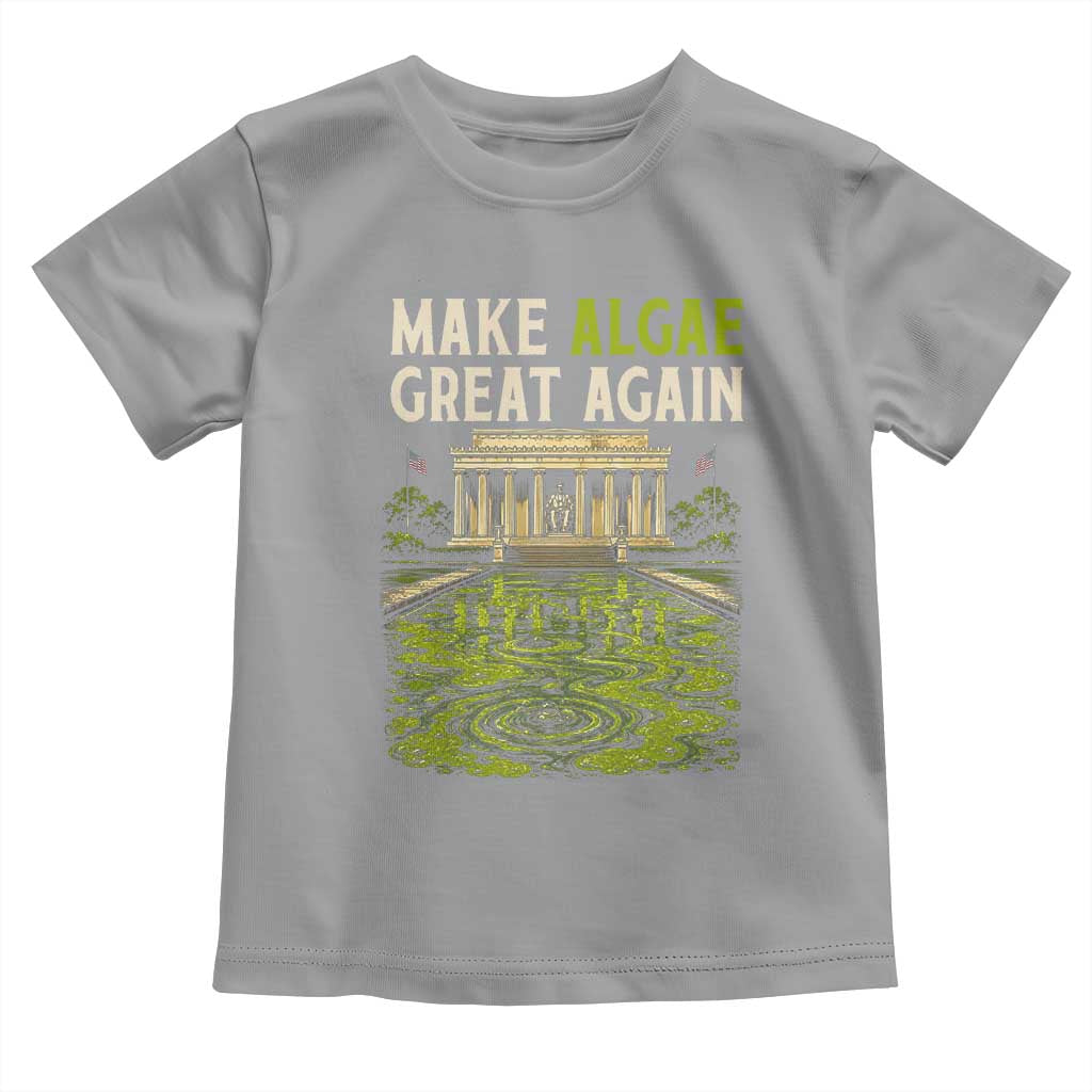 Make Algae Great Again Lincoln Memorial Reflecting Pool Graphic Toddler T Shirt Funny Washington DC Viral Swamp Meme
