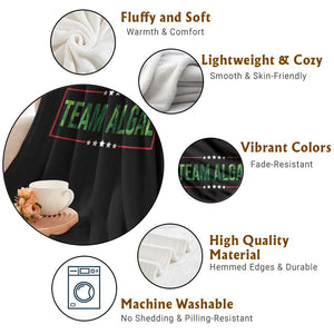 Team Algae Satire Throw Blanket Funny Lincoln Memorial Reflecting Pool Meme Parody