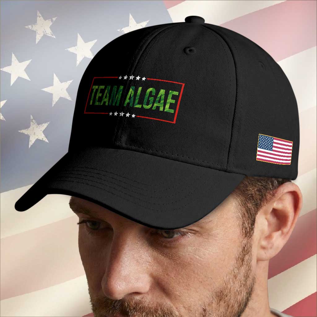 Team Algae Satire Baseball Cap Funny Lincoln Memorial Reflecting Pool Meme Parody