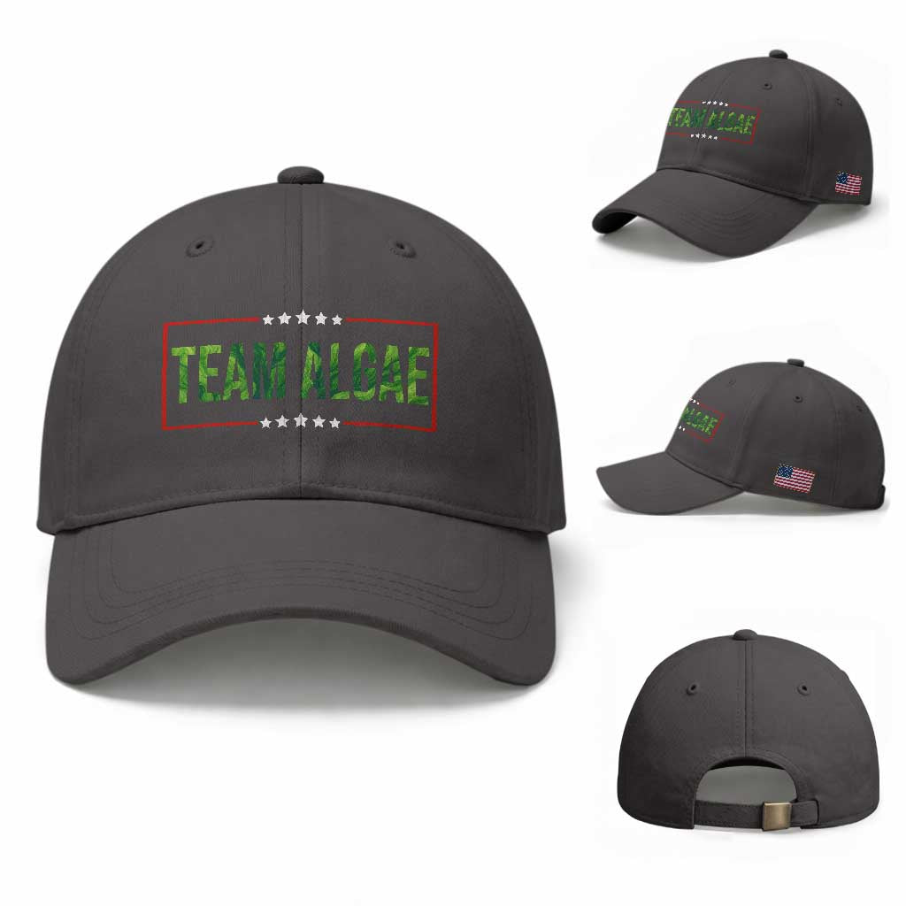 Team Algae Satire Baseball Cap Funny Lincoln Memorial Reflecting Pool Meme Parody