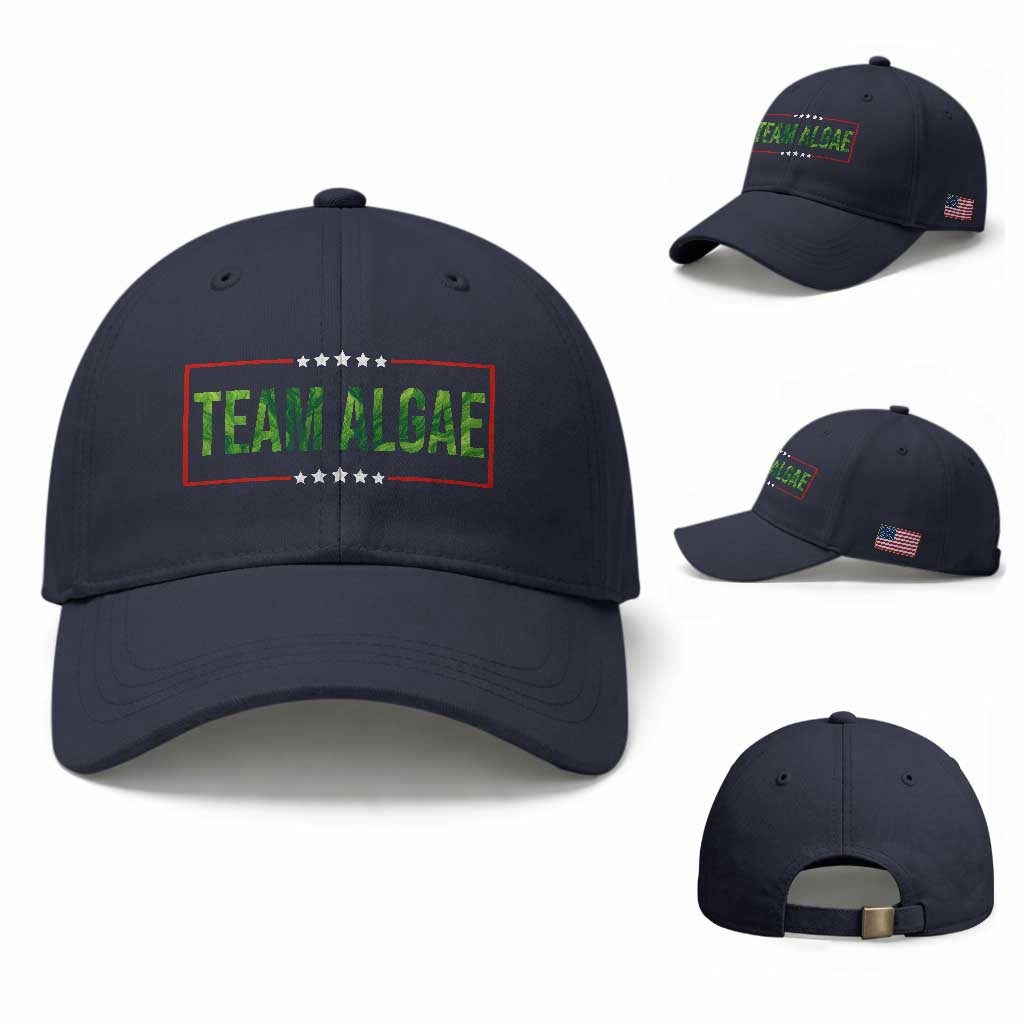Team Algae Satire Baseball Cap Funny Lincoln Memorial Reflecting Pool Meme Parody